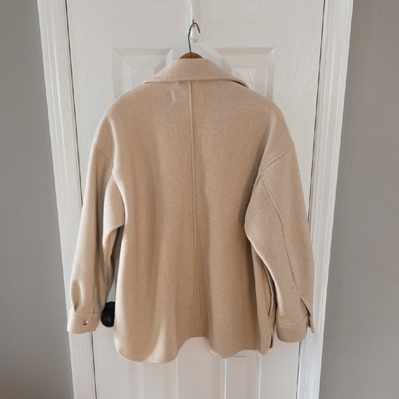 Zara Light Tan Button-Up Jacket - Picture 6 of 7